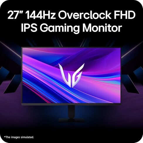LG Ultra Smooth 27" Gaming Monitor, 144Hz Overclock, AMD FreeSync & G-Sync Compatible, 1ms Response, IPS Panel with Crosshair and Black Stabilizer, with HDMI and HDMI to VGA Cable in Saudi Arabia