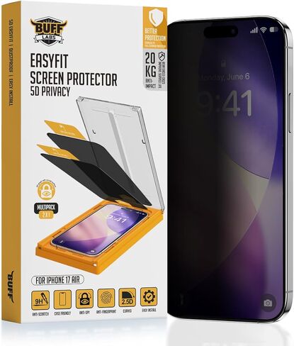 واقي شاشة للخصوصية لهاتف iPhone 17 Pro Max/iPhone 16 Pro Max [6.9 بوصة] زجاج مقسى مضاد للتجسس مع مجموعة محاذاة تلقائية - مرشح سري، خالٍ من الفقاعات، صديق للحافظة in Saudi Arabia
