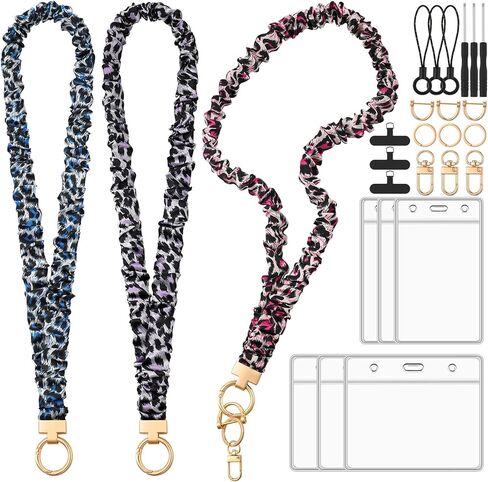 Scrunchies Lanyards for Id Badges, Stretchy Lanyard for Women Teacher Nurse in Saudi Arabia