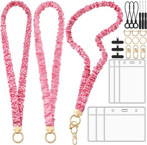 Scrunchies Lanyards for Id Badges, Stretchy Lanyard for Women Teacher Nurse in Saudi Arabia