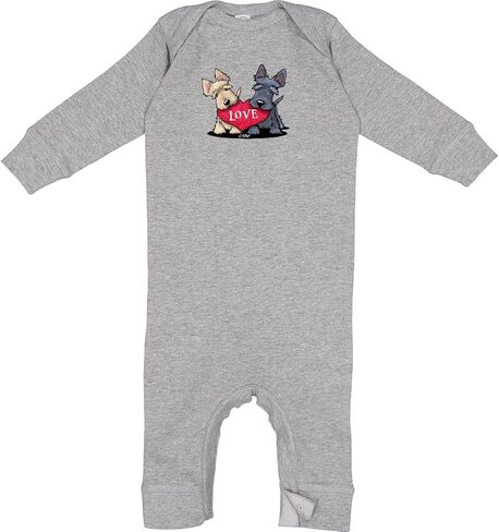 inktastic Heartfelt Scottie Duo Baby Romper Coveralls - KiniArt in Saudi Arabia