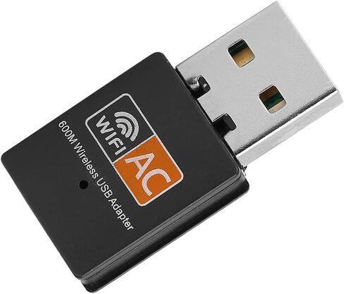 Ymiko Wi Fi Adapter for Desktop Pc, USB Wi Fi Adapter with AC600M 2.4G External 8811 Chip Cordless Network Card Cordless Ethernet Adapter Network Transceiver Adapter for Laptop (#1) in Saudi Arabia