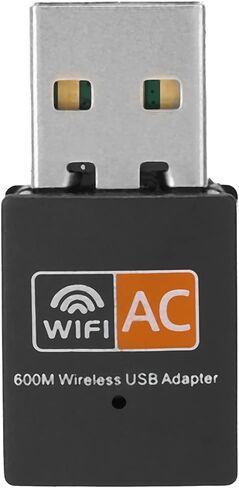 Ymiko Wi Fi Adapter for Desktop Pc, USB Wi Fi Adapter with AC600M 2.4G External 8811 Chip Cordless Network Card Cordless Ethernet Adapter Network Transceiver Adapter for Laptop (#1) in Saudi Arabia