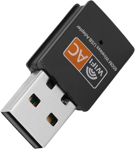 Ymiko Wi Fi Adapter for Desktop Pc, USB Wi Fi Adapter with AC600M 2.4G External 8811 Chip Cordless Network Card Cordless Ethernet Adapter Network Transceiver Adapter for Laptop (#1) in Saudi Arabia
