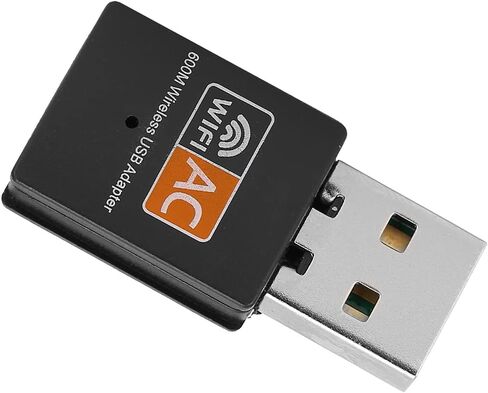 Ymiko Wi Fi Adapter for Desktop Pc, USB Wi Fi Adapter with AC600M 2.4G External 8811 Chip Cordless Network Card Cordless Ethernet Adapter Network Transceiver Adapter for Laptop (#1) in Saudi Arabia