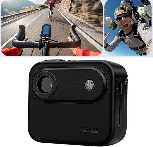 كاميرا Diyeeni Mini Action 1080P 48MP، كاميرا رياضية لمدونات الفيديو مع شاشة قلاب 2 بوصة وعدسة زاوية واسعة 143، بطارية مدمجة قابلة لإعادة الشحن، تكبير 8X، مضادة للاهتزاز (أبيض) in Saudi Arabia