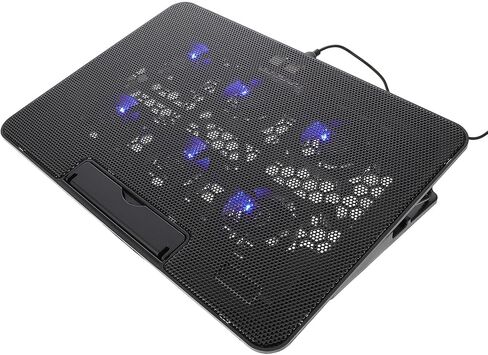Homoyoyo Laptop Cooling Pad with Fan 15.6-inch Silent USB Laptop Cooler Stand Holder for Gaming and Office Use, Black in Saudi Arabia