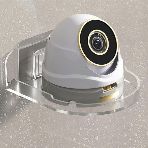 1pcs Punch-Free Security Surveillance Camera Stand New Traceless Wall-Mounted Bracket Home Self-Adhesive Drill-Free Fixer(Transparent) in Saudi Arabia