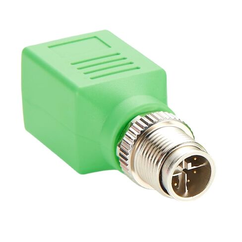 M12 X-Coded 8 دبوس إلى محول RJ45 Cat6 موصل إيثرنت صناعي محمي IP67 مقاوم للماء RJ45 إلى M12 مقبس حاجز للكاميرا الصناعية مستشعر GigE Vision PoE in Kuwait