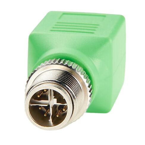 M12 X-Coded 8 دبوس إلى محول RJ45 Cat6 موصل إيثرنت صناعي محمي IP67 مقاوم للماء RJ45 إلى M12 مقبس حاجز للكاميرا الصناعية مستشعر GigE Vision PoE in Kuwait