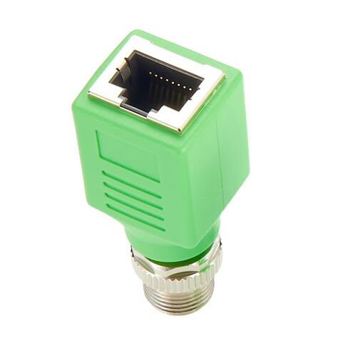 M12 X-Coded 8 دبوس إلى محول RJ45 Cat6 موصل إيثرنت صناعي محمي IP67 مقاوم للماء RJ45 إلى M12 مقبس حاجز للكاميرا الصناعية مستشعر GigE Vision PoE in Kuwait