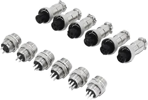 5/10/20 حزم GX12 GX16 GX20 قابس طيران متوافق 2 3 4 5 6 7 8 9 10 12 14 15Pin M/F، موصل دائري مقاوم للماء (GX12، 10 مجموعات (ذكر أنثى)، 3P) in Kuwait