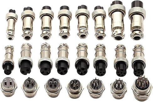 5/10/20 Packs GX12 GX16 GX20 Compatible Aviation Plug 2 3 4 5 6 7 8 9 10 12 14 15Pin M/F, Waterproof Circular Connector(GX12,5Sets (Male Female),5P) in Saudi Arabia