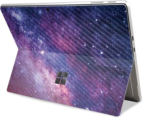 غلاف الكمبيوتر اللوحي من ألياف الكربون متوافق مع Microsoft Surface Pro 11 (2024-2025) - نجوم بنفسجية - غطاء لاصق واقٍ من الفينيل 3M ممتاز - سهل الاستخدام | صُنع في الولايات المتحدة الأمريكية بواسطة MightySkins in Kuwait