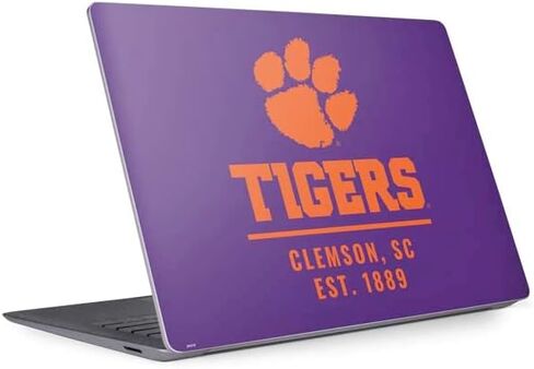 Skinit Decal Laptop Skin Compatible with Surface Laptop 3 13.5in - Officially Licensed Clemson University Football Design in Saudi Arabia