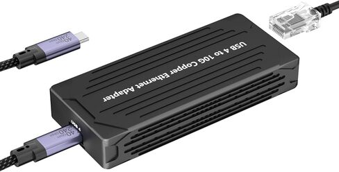 GLOTRENDS ST7463 10GbE USB4 Network Adapter for NAS/PC/Mac, Compatible with Thunderbolt 5/4/3, Support macOS/Linux (Not Windows) in Saudi Arabia