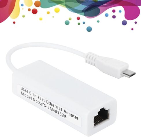 محول إيثرنت، ميكرو USB إلى RJ45، بطاقة شبكة سريعة للوحة الأم 1.3/وات، يدعم 10/100 ميجابت في الثانية، مناسب لعشاق التكنولوجيا in Saudi Arabia