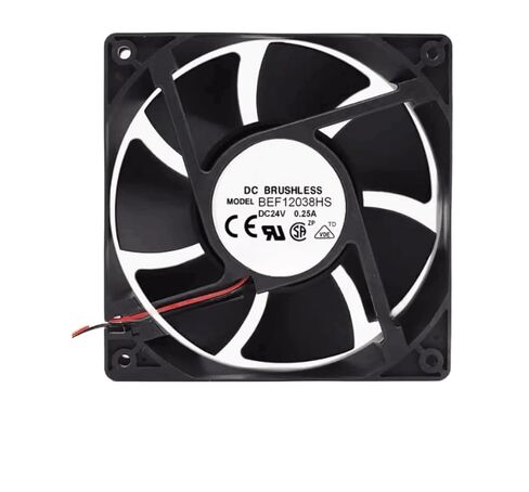 BEF12038HS DC 24V 0.25A 120x120x38mm مروحة تبريد خادم 2 سلك in Saudi Arabia