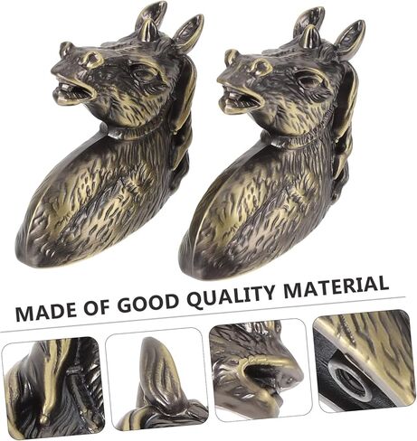 Veemoon 2pcs Vintage Horse Handle Drawer Knobs Antique Animal Shape Pulls for Wardrobe Cabinet and Furniture Decor and Smooth Finish for Use in Saudi Arabia