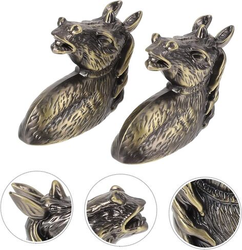 Veemoon 2pcs Vintage Horse Handle Drawer Knobs Antique Animal Shape Pulls for Wardrobe Cabinet and Furniture Decor and Smooth Finish for Use in Saudi Arabia