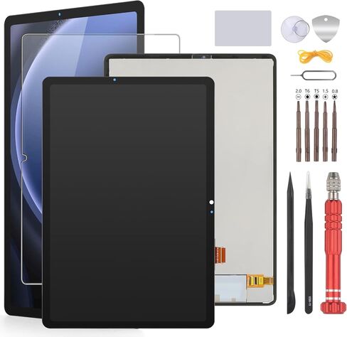 استبدال الشاشة لجهاز Samsung Galaxy Tab S9 FE SM-X510U X510W SM-X516U X516W 10.9 بوصة شاشة LCD تعمل باللمس لجهاز Galaxy Tab S9 FE 5G مجموعة رقمية سوداء مع أدوات in Kuwait