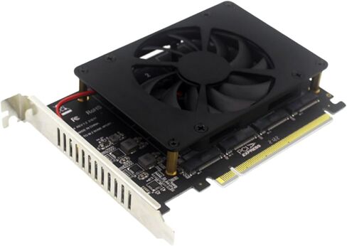 High-Performance PCIE X16 NVME M.2 MKEY SSD RAID Array Adapter Card Splitter Expansion Controller Card in Saudi Arabia