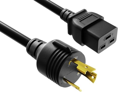 Cable Leader 15ft NEMA L5-30P to C19 Heavy Duty Power Cord 12AWG 20A/125V in Kuwait