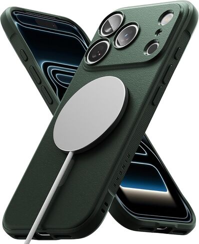حافظة Ringke Onyx لهاتف iPhone 17 Pro، [متوافقة مع MagSafe] مقاومة للزيوت والأوساخ، أغطية عدسات فردية للكاميرات، غطاء خفيف الوزن بمقبض معزز غير قابل للانزلاق - أسود مغناطيسي in Kuwait