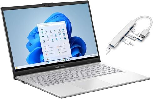 كمبيوتر محمول ASUS Vivobook مقاس 15.6 بوصة بدقة FHD | AMD Ryzen 5 7520U (Beat i7-1255U)|رسومات AMD Radeon | WIFI5 | فضي بارد | ذاكرة وصول عشوائي (RAM) سعة 16 جيجابايت DDR5 | محرك أقراص SSD سعة 512 جيجابايت | Windows 11 Home | حزمة مع محور USB 3.0 in Kuwait