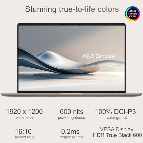 ASUS Zenbook 14 AI Business Laptop (14 بوصة FHD+ OLED، Snapdragon X Plus (>Intel i7-1355U)، 16 جيجابايت 8533MT/s، 1 تيرابايت SSD)، Copilot+ PC، IST Hub، كاميرا ويب IR، بطارية 32 ساعة، 2X Thunderbolt 4، Win 11 Home، UX3407 in Kuwait