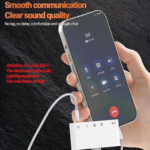 قارئ بطاقات SD (6 في 1) محول USB Lightning USB C إلى OTG TF شاحن أنثى لهاتف Iphone 17 16 15 14 13 Pro Max عصا ذاكرة الكاميرا الرقمية لنقل Apple Android Hub لأجهزة Ipad المتوافقة مع Samsung in Kuwait