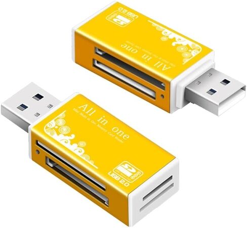 قارئ بطاقة ذاكرة SD متعدد في 1 لبطاقة Memory Stick Pro Duo Micro SD، TF، M2، MMC، SDHC MS (ذهبي) in Saudi Arabia