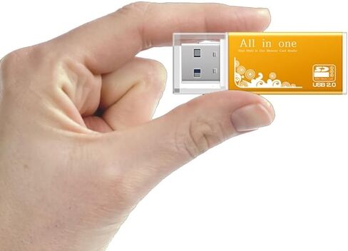 قارئ بطاقة ذاكرة SD متعدد في 1 لبطاقة Memory Stick Pro Duo Micro SD، TF، M2، MMC، SDHC MS (ذهبي) in Saudi Arabia