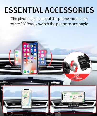 حامل هاتف السيارة لملحقات Nissan Murano 2015-2024، حامل هاتف يدور 360 درجة متوافق مع MagSafe، حامل الهاتف الخلوي لا يؤثر على فتحة الهواء in Kuwait