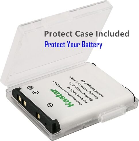 Kastar بطارية 1x + شاحن لنيكون EN-EL19 Coolpix A100 S100 S2600 S2700 S2750 S2800 S3300 S3400 S3500 S3600 S3700 S4100 S4300 S4400 S5200 S5300 S6600 S6700 S6800 S6900 S7000، سوني NP-BJ1 DSC-RX0 in Kuwait