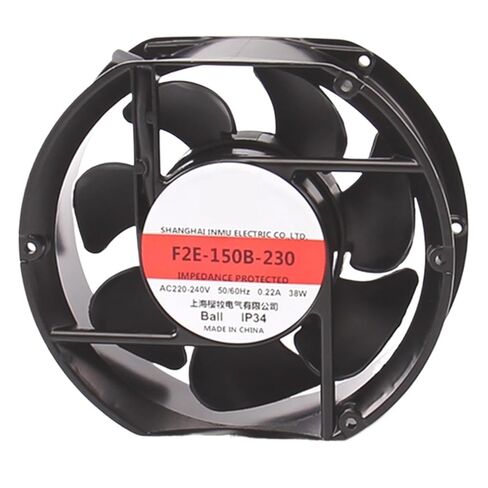ل F2E-150B-230 التيار المتناوب 220-240 فولت 50/60 هرتز 0.22A 38 واط 17 سنتيمتر 17251 172x172x51 مللي متر مزدوجة الكرة تحمل مروحة التبريد in Saudi Arabia