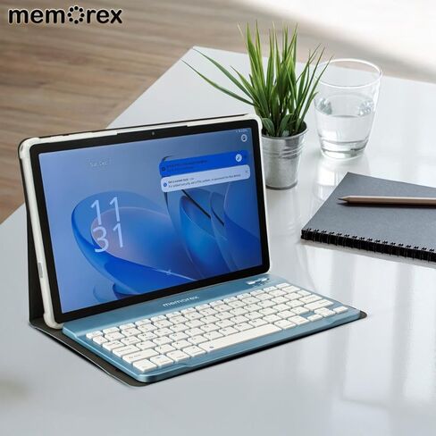 جهاز لوحي Memorex 10.1 بوصة Android 14 مع لوحة مفاتيح وحقيبة | MTAB10(P) | تخزين 128 جيجابايت | ذاكرة الوصول العشوائي 4 جيجابايت | شاشة FHD IPS | جسم معدني | حزمة لوحة مفاتيح بلوتوث (وردي) in Kuwait