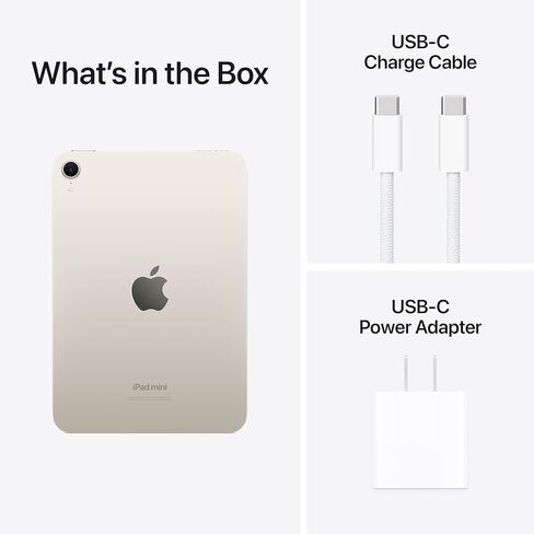 2024 Apple iPad Mini (8.3 بوصة، Wi-Fi، 512 جيجابايت) - ضوء النجوم (متجدد) in Kuwait