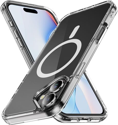 مجموعة Nakedcellllphone لهاتف iPhone 17، حافظة مضادة للصدمات وحامل بمشبك حزام (متوافق مع MagSafe) - شفاف in Kuwait