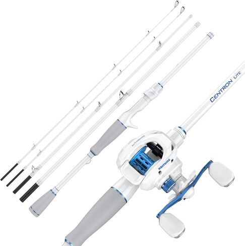 KastKing Centron Lite Travel Fishing Rod and Reel, 4/5 Piece Packable Rod with Extra Twin Tip, KastFlex IM6 Graphite + PTS One-Piece Feel, 9+1 BB Reel, Split/Full Rear EVA Handle, 12 Models in Saudi Arabia
