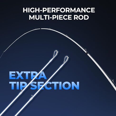 KastKing Centron Lite Travel Fishing Rod and Reel, 4/5 Piece Packable Rod with Extra Twin Tip, KastFlex IM6 Graphite + PTS One-Piece Feel, 9+1 BB Reel, Split/Full Rear EVA Handle, 12 Models in Saudi Arabia