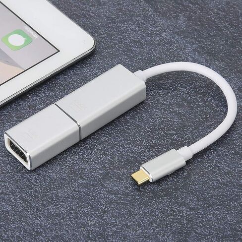 كابل محول سلك توصيل من النوع C إلى Mini/إلى VGA Cascade، تشغيل سهل، تصميم محمول، ثبات احترافي لجهاز العرض، الكمبيوتر، الوسائط المتعددة، in Kuwait