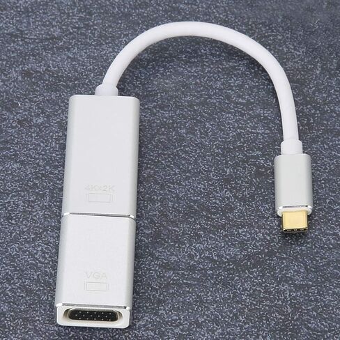 كابل محول سلك توصيل من النوع C إلى Mini/إلى VGA Cascade، تشغيل سهل، تصميم محمول، ثبات احترافي لجهاز العرض، الكمبيوتر، الوسائط المتعددة، in Kuwait