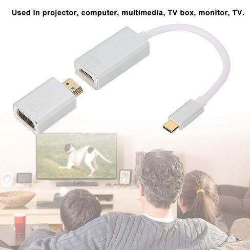 كابل محول سلك توصيل من النوع C إلى Mini/إلى VGA Cascade، تشغيل سهل، تصميم محمول، ثبات احترافي لجهاز العرض، الكمبيوتر، الوسائط المتعددة، in Kuwait