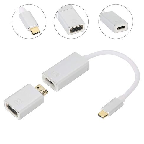 كابل محول سلك توصيل من النوع C إلى Mini/إلى VGA Cascade، تشغيل سهل، تصميم محمول، ثبات احترافي لجهاز العرض، الكمبيوتر، الوسائط المتعددة، in Kuwait