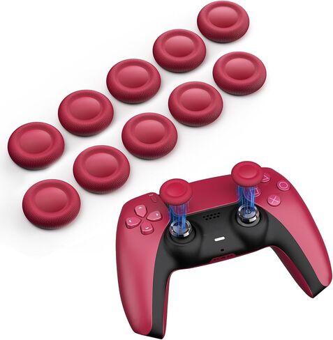 قبعات عصا التحكم البديلة من NEWDERY لوحدة تحكم PS4/PS5، لأغطية مقابض الإبهام PS5/PS4، مضادة للالتصاق، مضادة للانزلاق، مضادة للخدش، مضادة لبصمات الأصابع، لأغطية عصا التحكم PS4/PS5-أسود (6 قطع) in Saudi Arabia