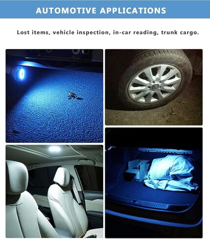 ضوء قراءة السيارة لسيارة Ford Fusion Ranger Maverick Crown، مصابيح سقف داخلية LED، مصباح صندوق USB مغناطيسي قابل لإعادة الشحن، مصباح جو داخلي للسيارة، أزرق وأبيض in Saudi Arabia