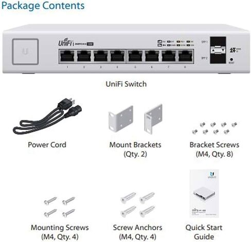 Ubiquiti US-8-150W شبكة جيجابت إيثرنت مُدارة (10/100/1000) طاقة عبر إيثرنت (PoE) محول شبكة أبيض (متجدد) in Kuwait