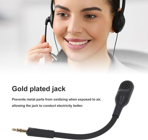 ميكروفون قابل للفصل من Yosoo Health Gear، بديل لإلغاء الضوضاء 3.5 ملم لسماعات الألعاب Razer Barracuda X مع غطاء إسفنجي وتوافق عالمي للكمبيوتر الشخصي in Kuwait