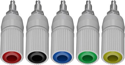 2PCS 4MM Banana Socket Binding Post Nut Banana Jack Electrical Connector Terminal Electrical Accessories Q.50012(2 Blue) in Saudi Arabia